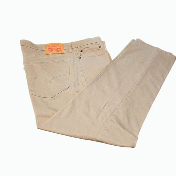 Levis Other - Levis 541 Jeans Mens 36 x 30 Khaki Tan Athletic Fit Taper Leg Flex Stretch EUC